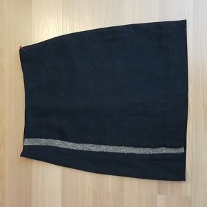 Devan Soft Fully Lined Mini Skirt with Accent Stripe Size 2 Brown